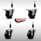 Service Caster 3'' SS Phenolic Swivel 7/8'' Expand Stem Caster Set 2 Total Lock Brakes, 4PK SCC-SSEXTTL20S314-PHS-2-S-2-78 - alternate 5